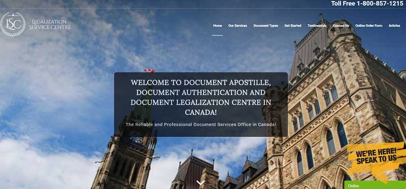 Authentication and Legalization Service Centre Canada
