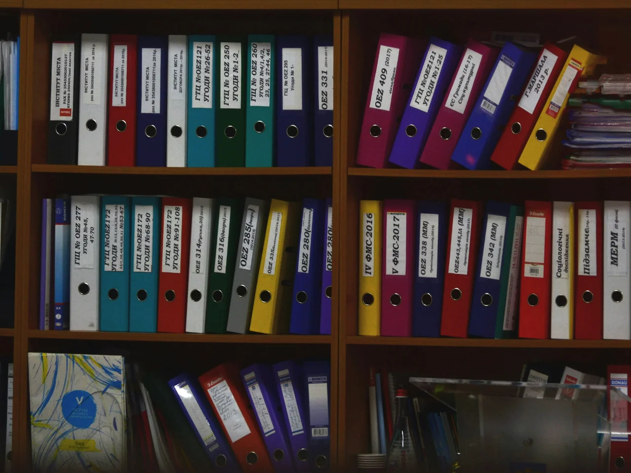 Assorted files representing applications submitted from abroad