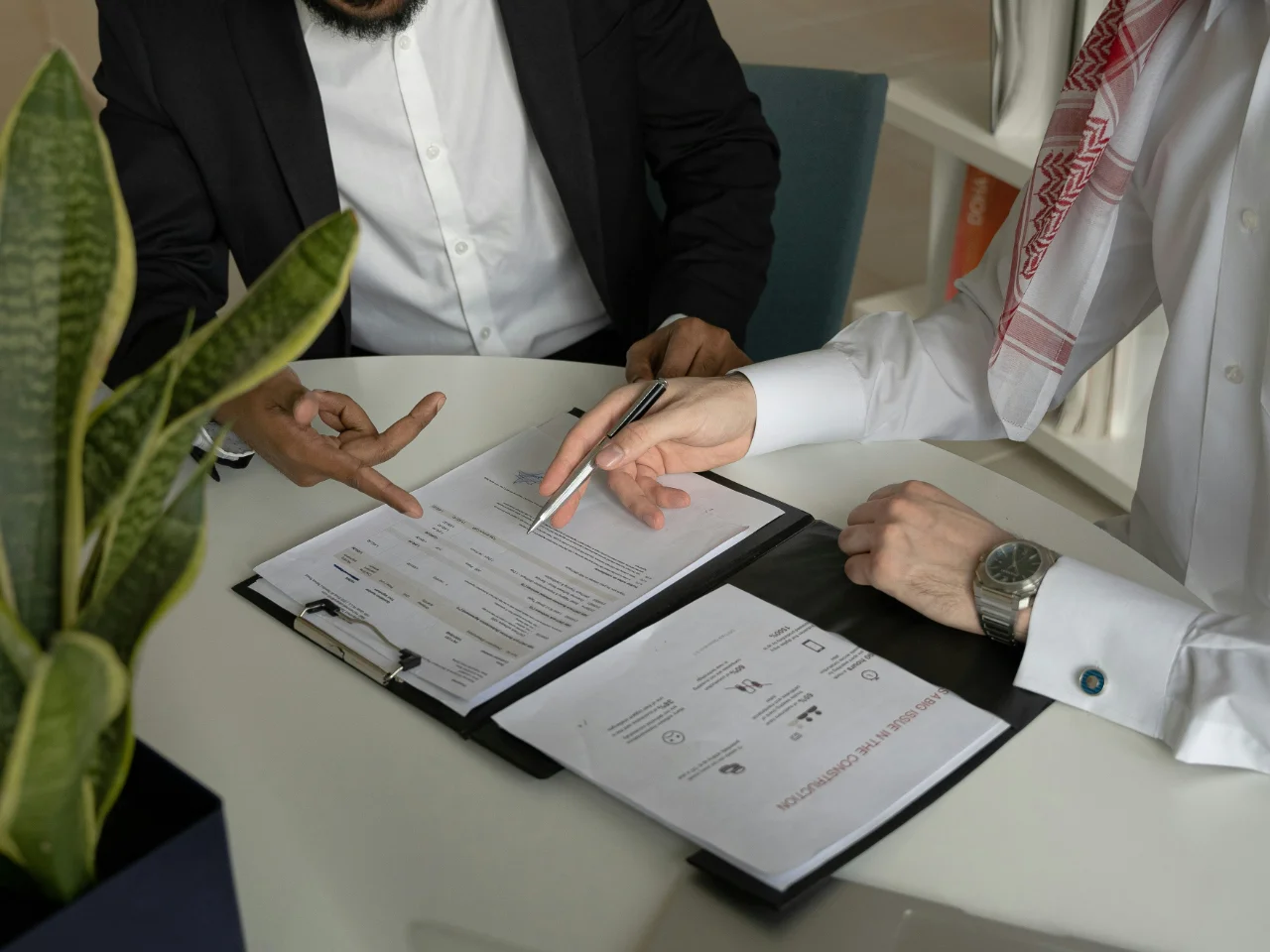 Identification documents laid out before an appointment