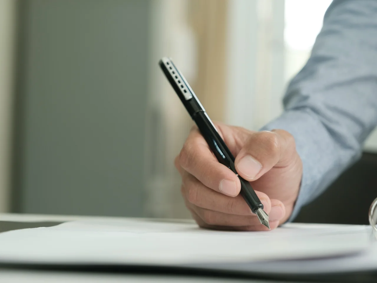 Completing an application form with assistance