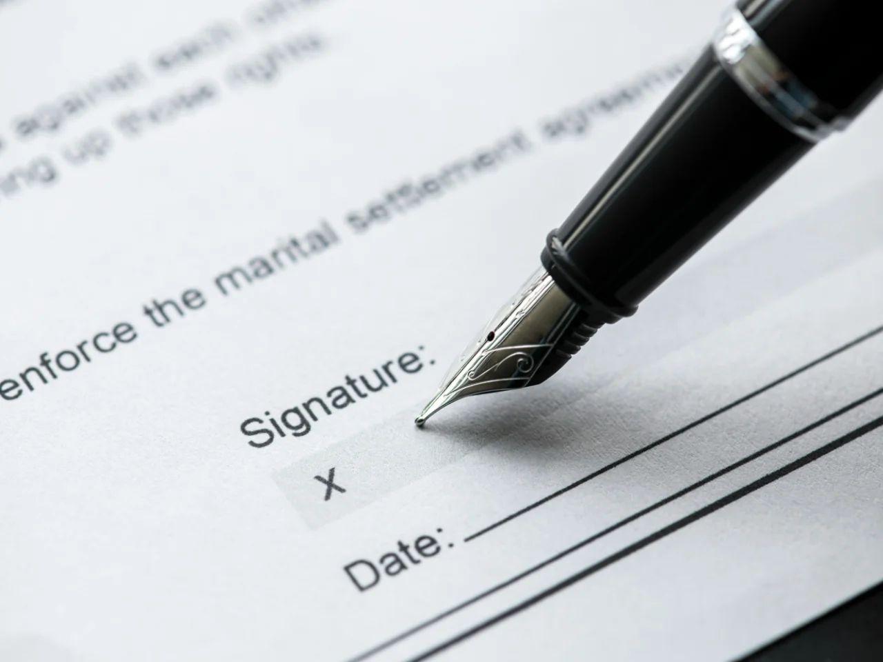 An official document laid out for the attestation process