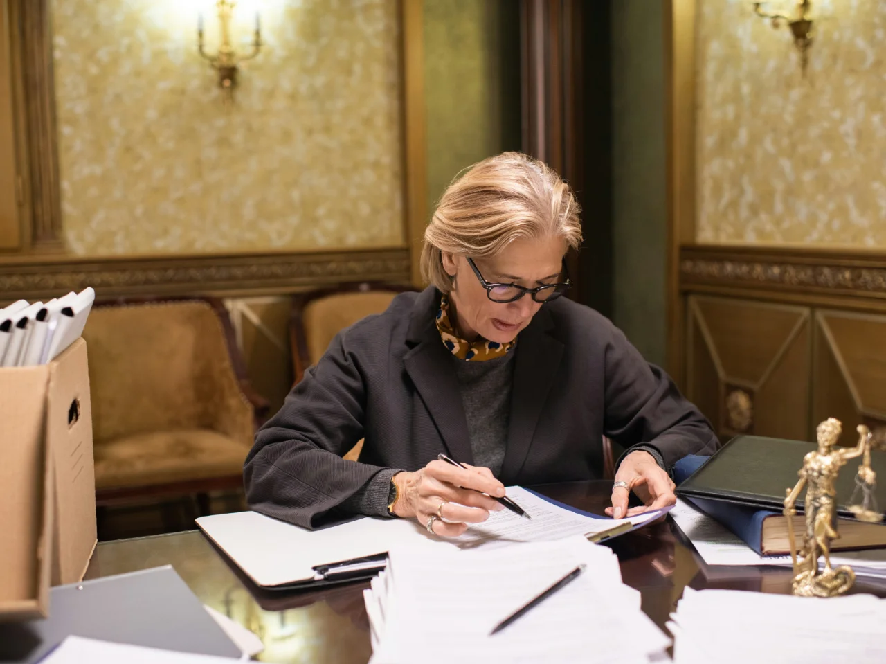 A bound document prepared for certification